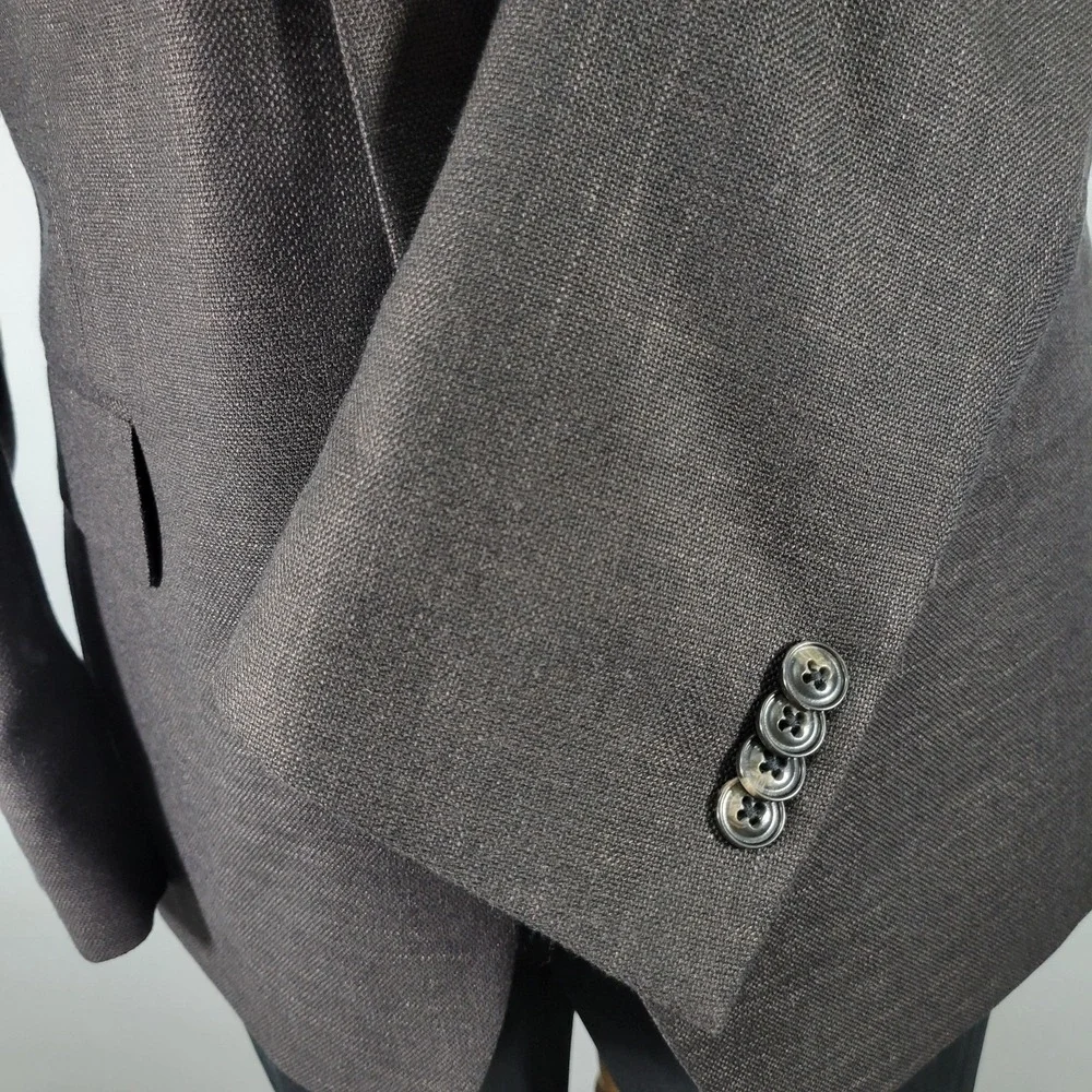 Tommy‎ Hilfiger Men's Sport Coat Blazer Two Button Dark Brown Poly Blend 40R